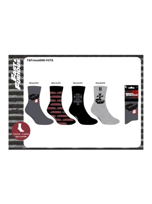 Meias Pack HOMEM FAST AND FURIOUS - Pack de 4 - Kiabi Meias Pack HOMEM FAST AND FURIOUS - Pack de 4 - Kiabi