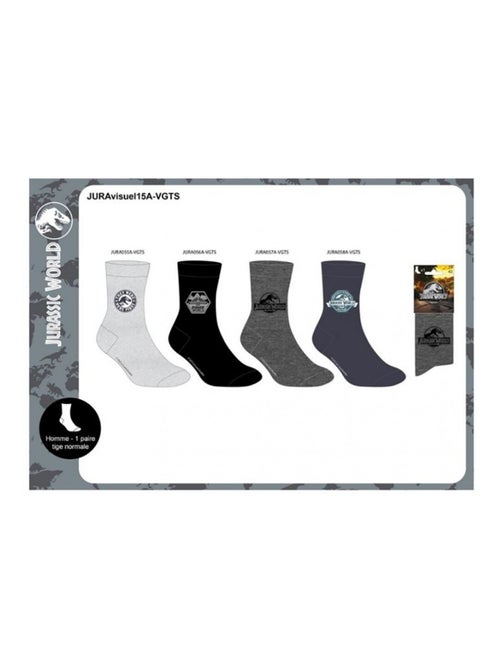 Meias Pack HOMEM JURASSIC WORLD - Pack de 4 - Kiabi Meias Pack HOMEM JURASSIC WORLD - Pack de 4 - Kiabi