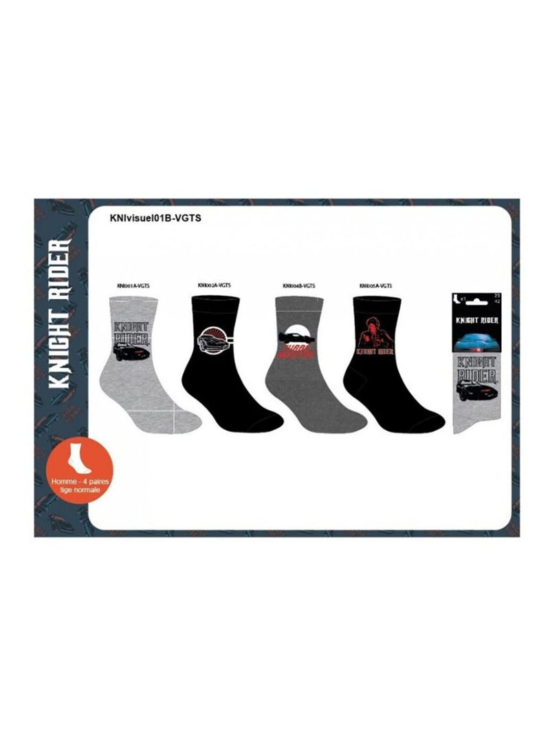 Meias Pack Homem K2000 - Pack de 8 Preto Cinza-claro Preto - Kiabi
