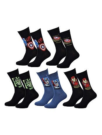 Meias Pack Homem MARVEL AVENGERS Pack 5 Pares