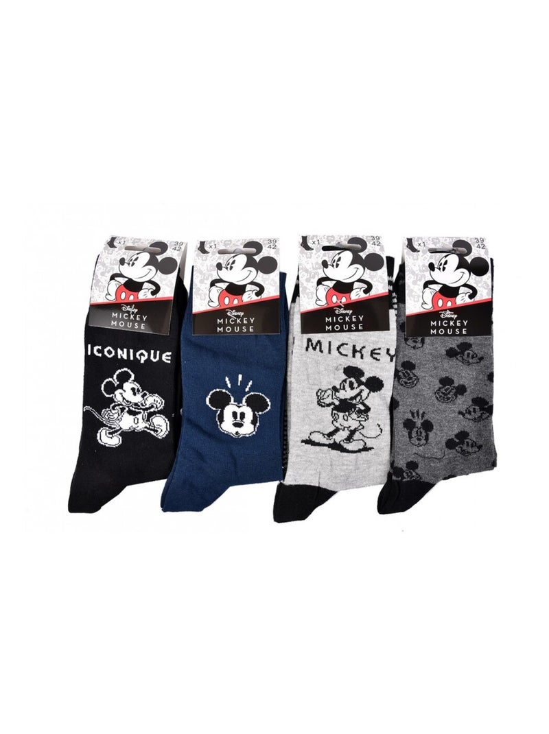Meias Pack HOMEM MICKEY - Pack de 9 Azul-cinza claro Preto - Kiabi