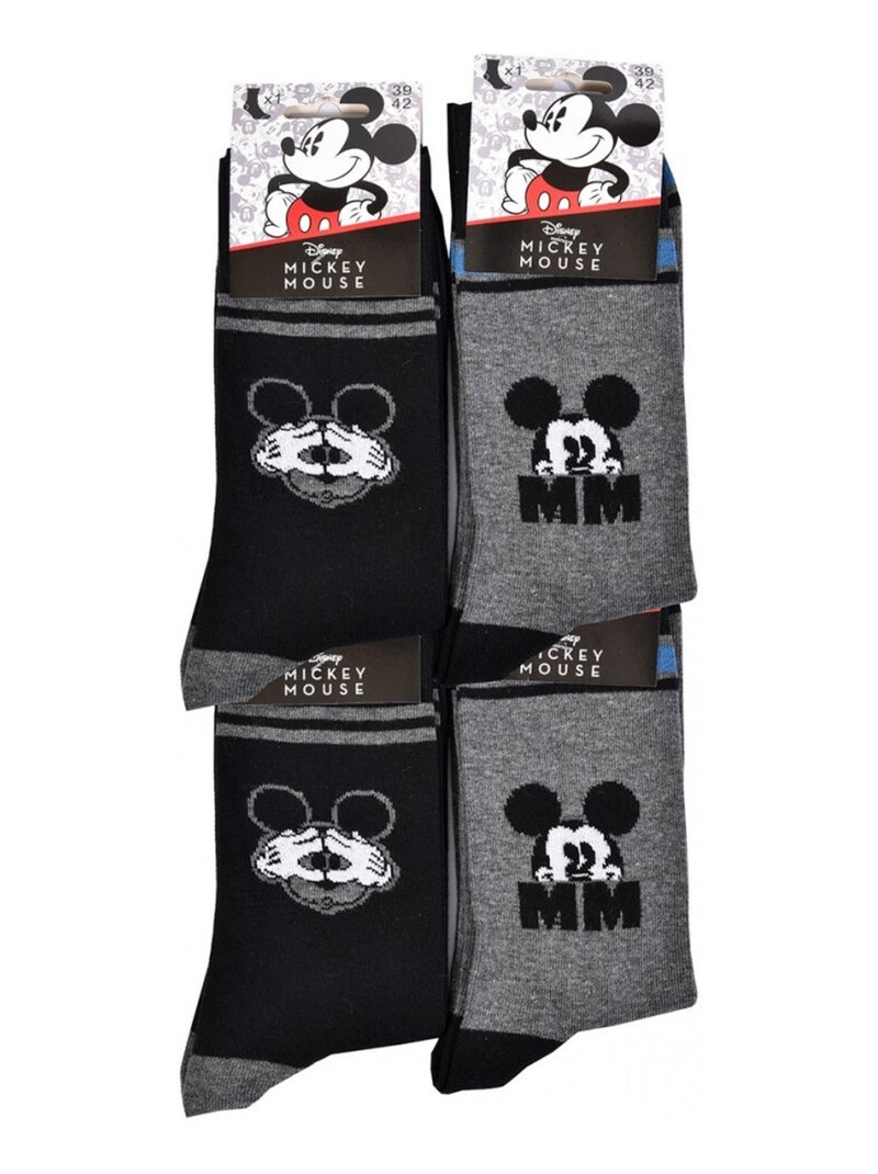 Meias Pack HOMEM MICKEY - Pack de 9 Azul-cinza claro Preto - Kiabi