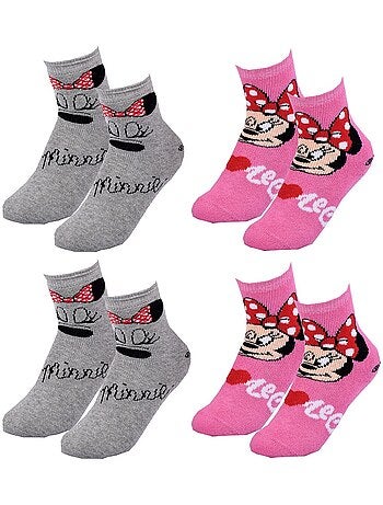 Meias Pack Rapariga DISNEY MINNIE Pack de 4 Pares