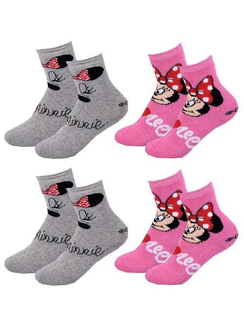 Meias Pack Rapariga DISNEY MINNIE Pack de 4 Pares - Kiabi Meias Pack Rapariga DISNEY MINNIE Pack de 4 Pares - Kiabi