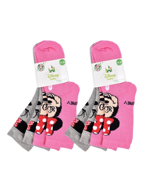 Meias Pack Rapariga DISNEY MINNIE Pack de 4 Pares - Kiabi Meias Pack Rapariga DISNEY MINNIE Pack de 4 Pares - Kiabi