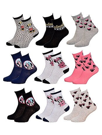 Meias Pack Rapariga DISNEY MINNIE Pack de 9 Pares