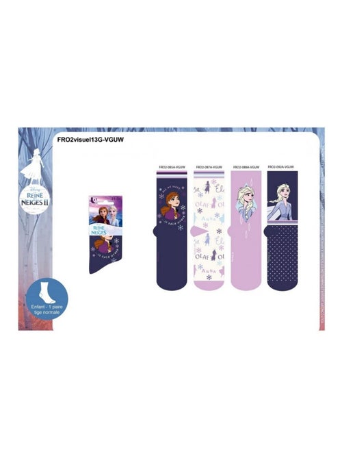Meias Pack Rapariga LA REINE DES NEIGES - Pack de 4 - Kiabi Meias Pack Rapariga LA REINE DES NEIGES - Pack de 4 - Kiabi