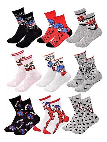 Meias Pack Rapariga MIRACULOUS - Pack de 9