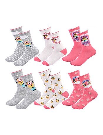 Meias Pack Rapariga MOI MOCHE ET MECHANT - Pack de 6