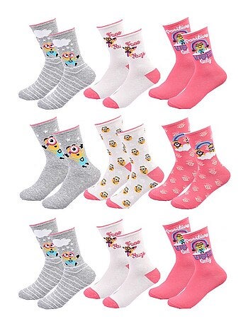 Meias Pack Rapariga MOI MOCHE ET MECHANT - Pack de 9