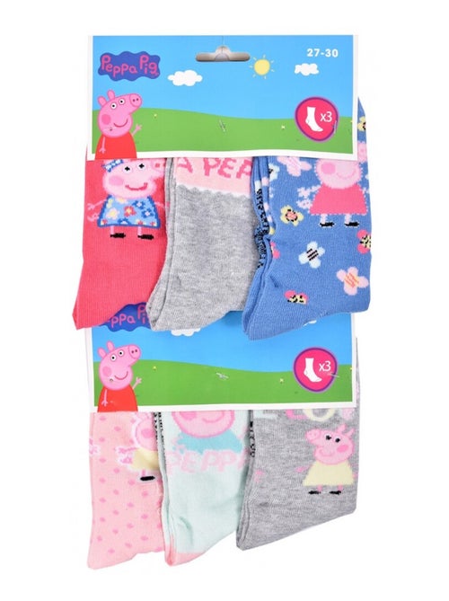 Meias Pack Rapariga PEPPA PIG - Pack de 6 - Kiabi