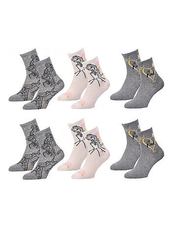 Meias Pack Rapariga PRINCESAS DISNEY - Pack de 6
