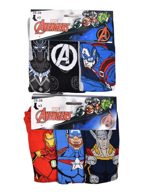 Meias Pack Rapaz AVENGERS - Pack de 9 - Kiabi Meias Pack Rapaz AVENGERS - Pack de 9 - Kiabi