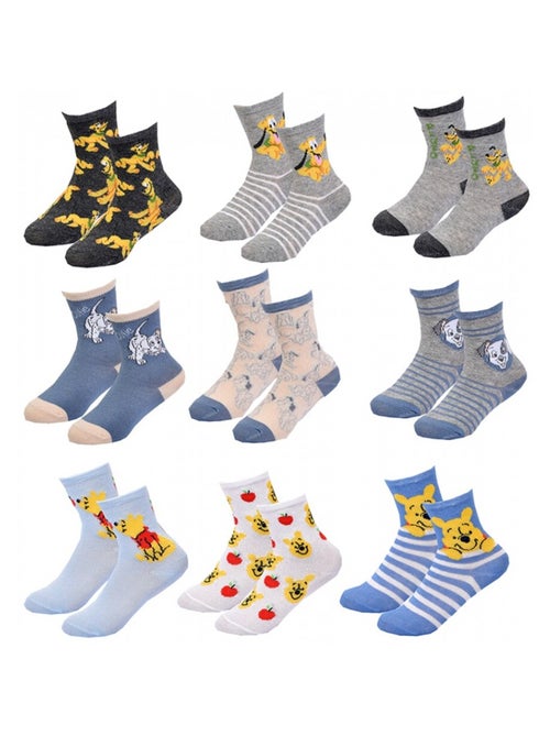Meias Pack Rapaz DISNEY CLASSIC - Pack de 9 - Kiabi Meias Pack Rapaz DISNEY CLASSIC - Pack de 9 - Kiabi