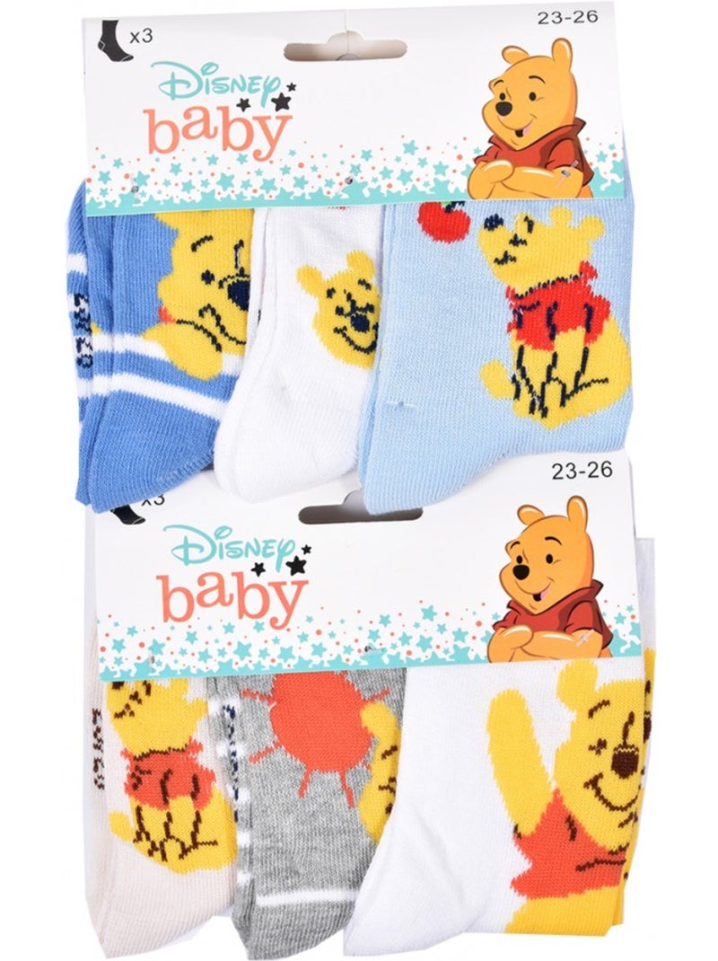 Meias Pack Rapaz DISNEY CLASSIC - Pack de 9 Cinza-cinza antracite branco - Kiabi