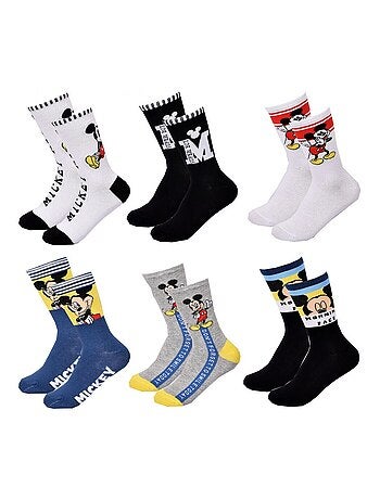 Meias Pack Rapaz DISNEY MICKEY MOUSE - Pack de 6