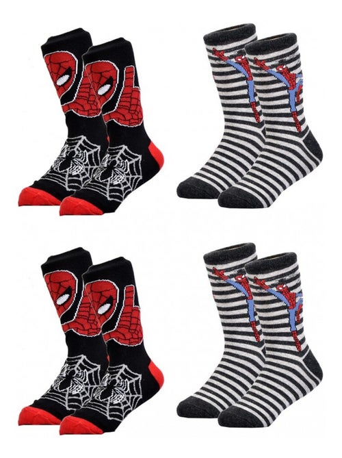 Meias Pack Rapaz DISNEY SPIDERMAN - Pack de 4 - Kiabi Meias Pack Rapaz DISNEY SPIDERMAN - Pack de 4 - Kiabi