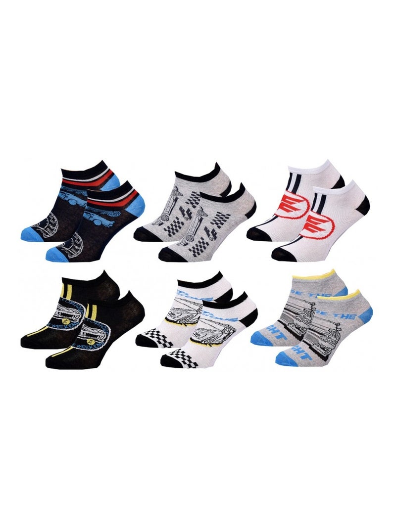 Meias Pack Rapaz FAST AND FURIOUS - Pack de 6 Azul Azul-marinho Cinza - Kiabi