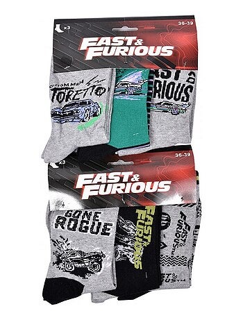 Meias Pack Rapaz FAST AND FURIOUS - Pack de 6