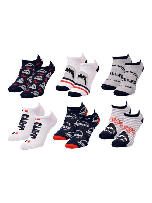 Meias Pack Rapaz JAWS - Pack de 6 - Kiabi Meias Pack Rapaz JAWS - Pack de 6 - Kiabi