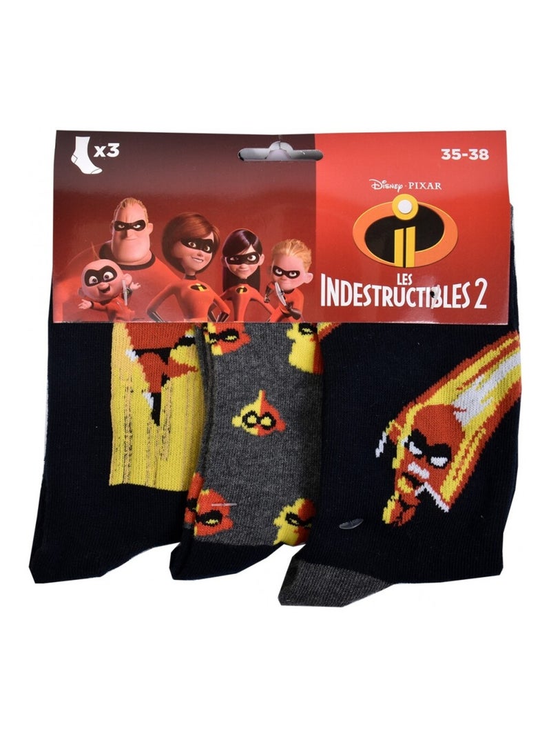 Meias Pack Rapaz LES INDESTRUCTIBLES - Pack de 6 Preto Cinza-antracite Preto - Kiabi