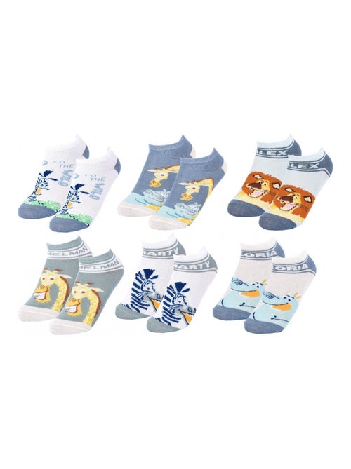 Meias Pack Rapaz MADAGASCAR - Pack de 6 - Kiabi Meias Pack Rapaz MADAGASCAR - Pack de 6 - Kiabi