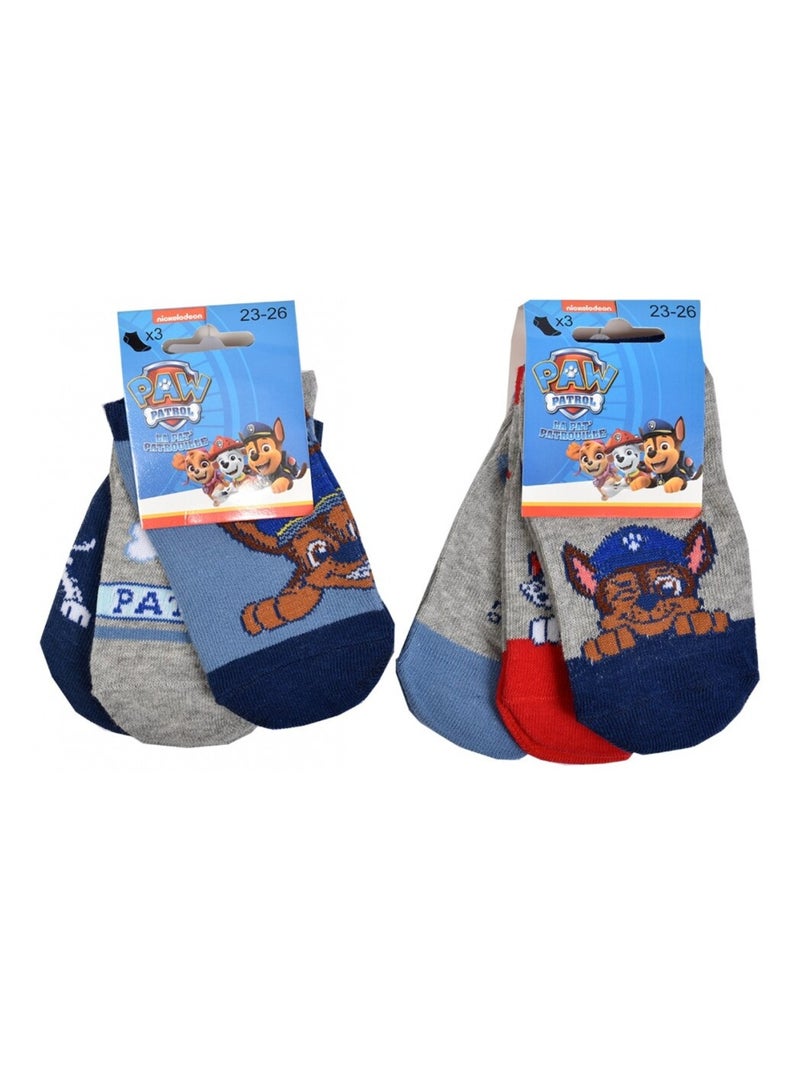 Meias Pack Rapaz PAT PATROUILLE - Pack de 9 Cinza-amarelo cinza - Kiabi
