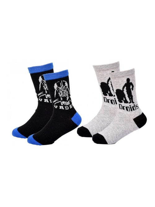 Meias Pack Rapaz STAR WARS - Pack de 2 - Kiabi Meias Pack Rapaz STAR WARS - Pack de 2 - Kiabi