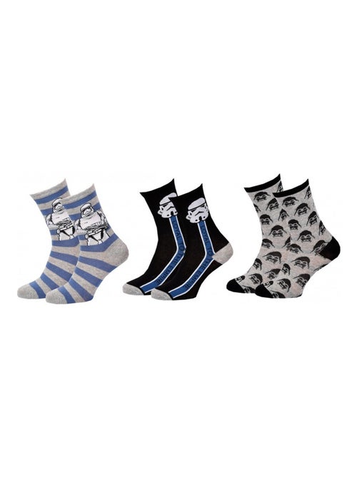 Meias Pack Rapaz STAR WARS - Pack de 3 - Kiabi Meias Pack Rapaz STAR WARS - Pack de 3 - Kiabi