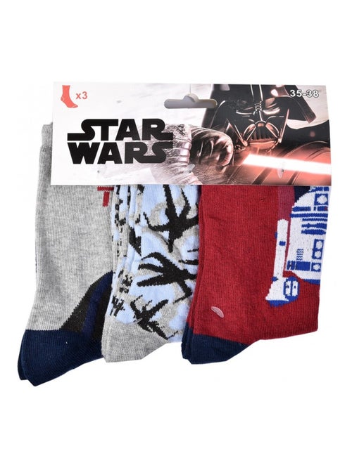 Meias Pack Rapaz STAR WARS - Pack de 3 - Kiabi Meias Pack Rapaz STAR WARS - Pack de 3 - Kiabi