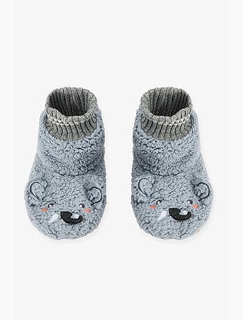 Meias pantufa de casa bordadas com elefante fofo penti