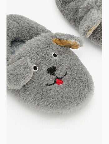 Meias-pantufa infantil com bordado bear e textura macia penti