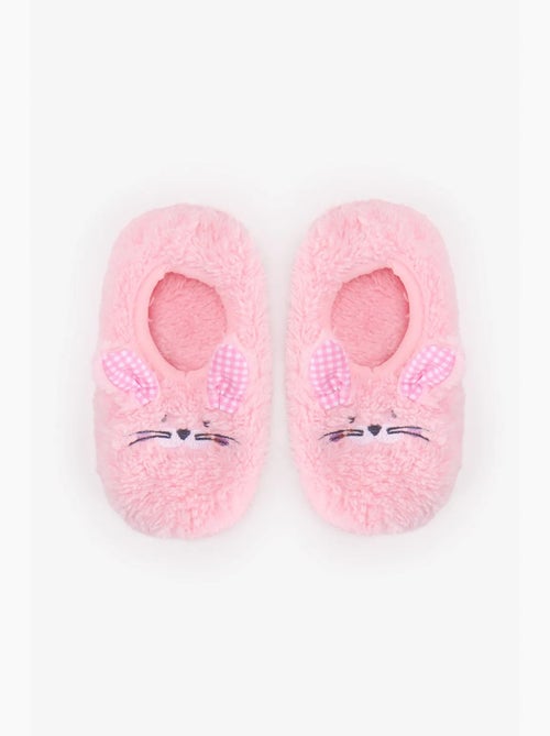 Meias-pantufa menina com xadrez e coelhinho penti - Kiabi Meias-pantufa menina com xadrez e coelhinho penti - Kiabi