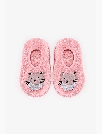 Meias pantufa menina kitty com estampa de gato penti