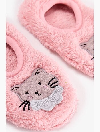 Meias pantufa menina kitty com estampa de gato penti