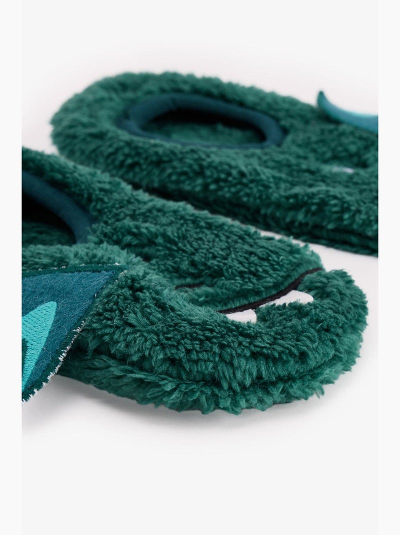 Meias pantufa menino dragão penti Verde escuro - Kiabi