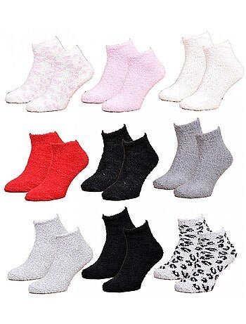 Meias para Mulher Casa Socks Toque Macio - Pack de 9