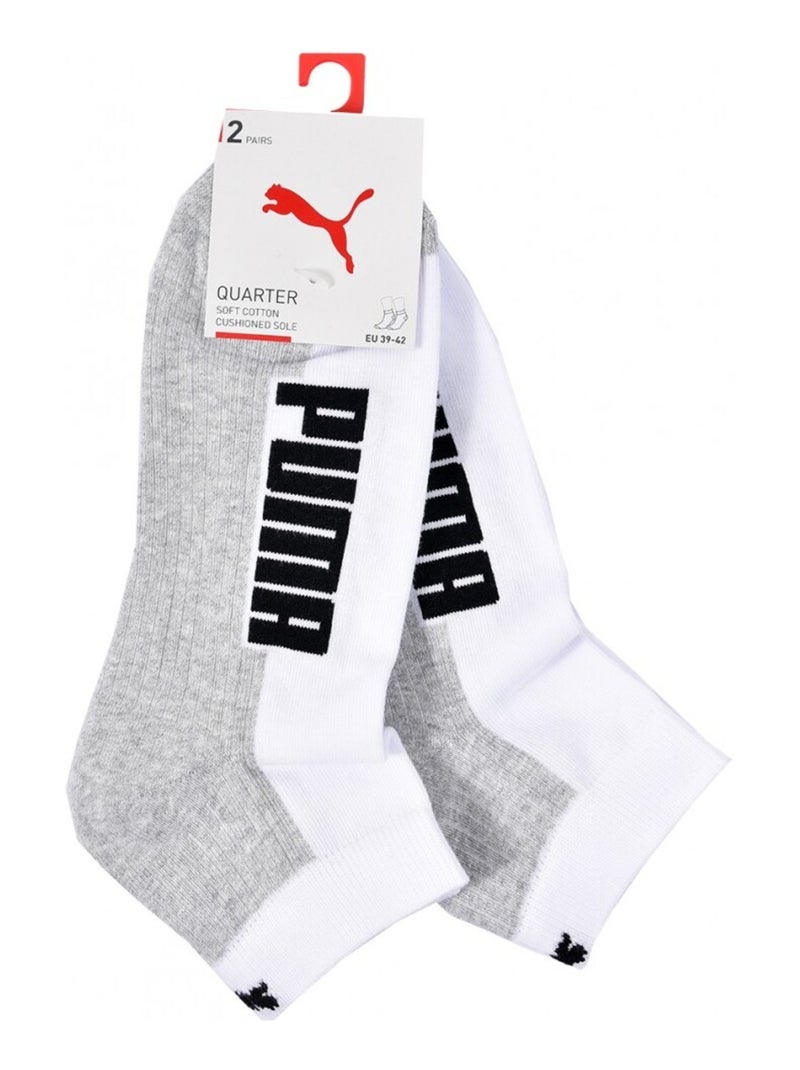 Meias PUMA QUARTER - Pack de 2 Branco - Kiabi