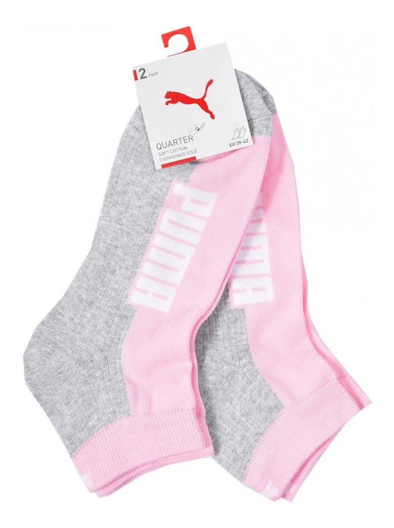 Meias PUMA QUARTER - Pack de 2 Rosa - Kiabi
