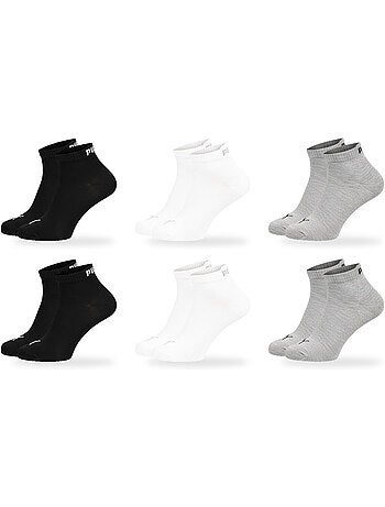 Meias puma unissexo quarter pack 6 pares algodão macio