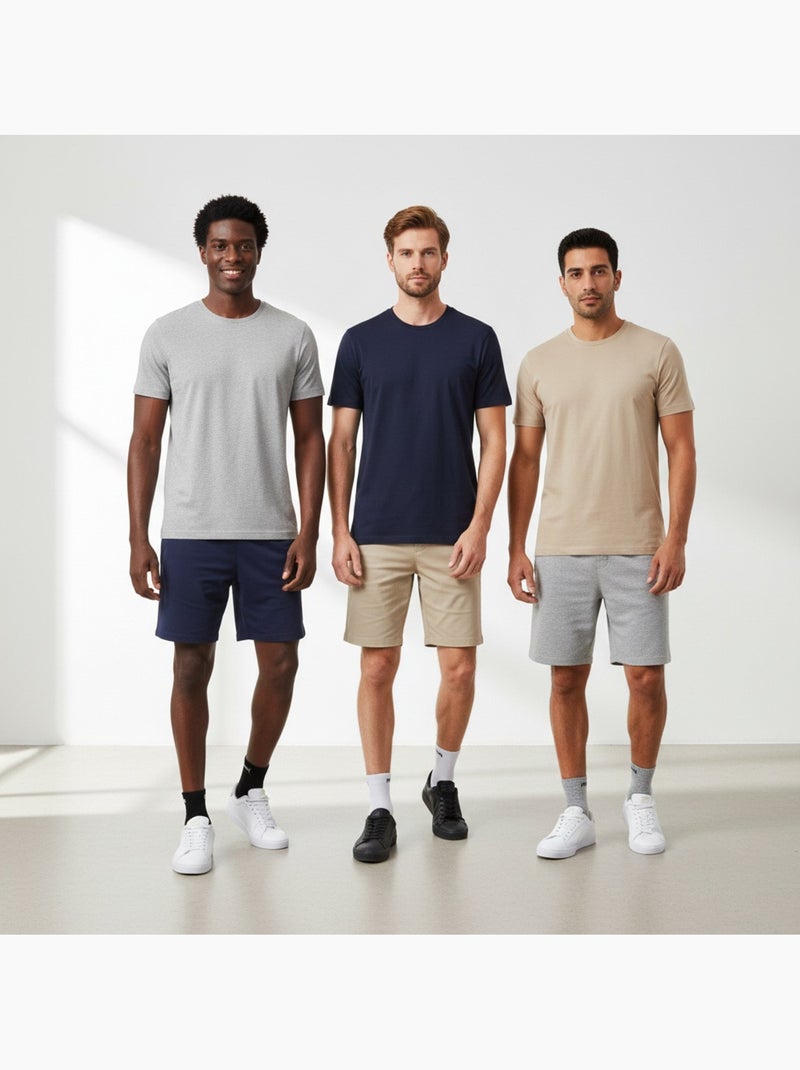 Meias puma unissexo quarter pack 6 pares algodão macio Branco Cinza Preto - Kiabi