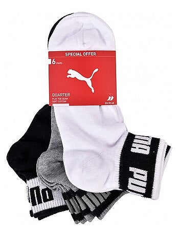 Meias quarter puma - pack de 6