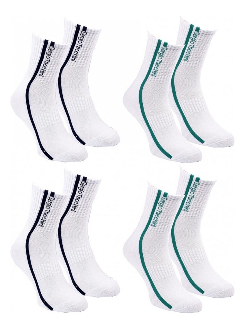 Meias quarter sergio tacchini pack de 4 pares Multicolorido - Kiabi