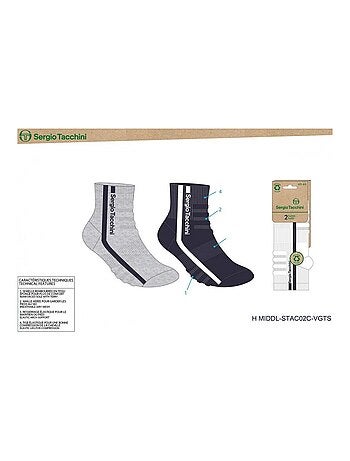 Meias QUARTER SERGIO TACCHINI Pack de 4 Pares