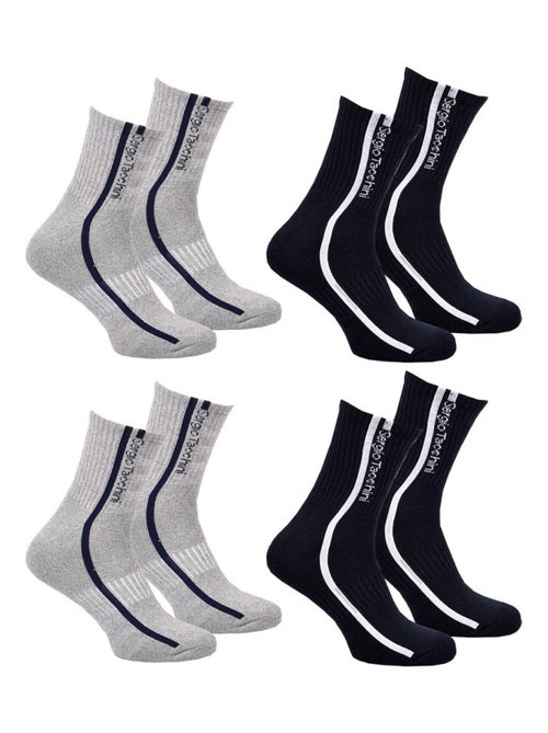 Meias QUARTER SERGIO TACCHINI Pack de 4 Pares - Kiabi Meias QUARTER SERGIO TACCHINI Pack de 4 Pares - Kiabi