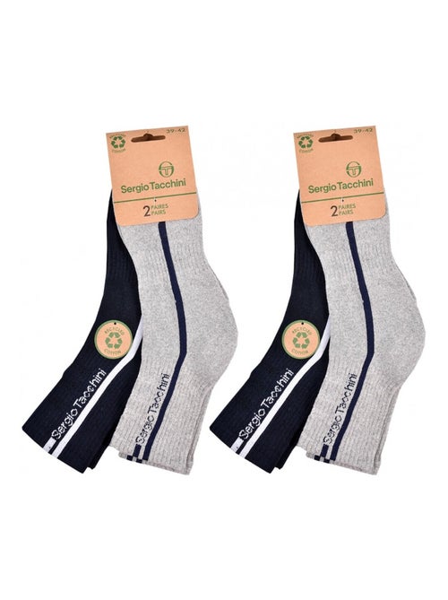 Meias QUARTER SERGIO TACCHINI Pack de 4 Pares - Kiabi Meias QUARTER SERGIO TACCHINI Pack de 4 Pares - Kiabi