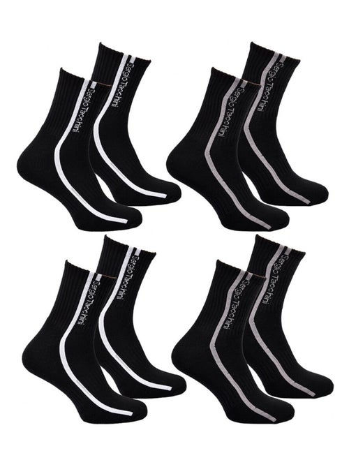 Meias QUARTER SERGIO TACCHINI Pack de 4 Pares - Kiabi Meias QUARTER SERGIO TACCHINI Pack de 4 Pares - Kiabi