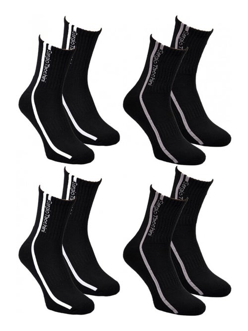 Meias QUARTER SERGIO TACCHINI Pack de 4 Pares - Kiabi Meias QUARTER SERGIO TACCHINI Pack de 4 Pares - Kiabi