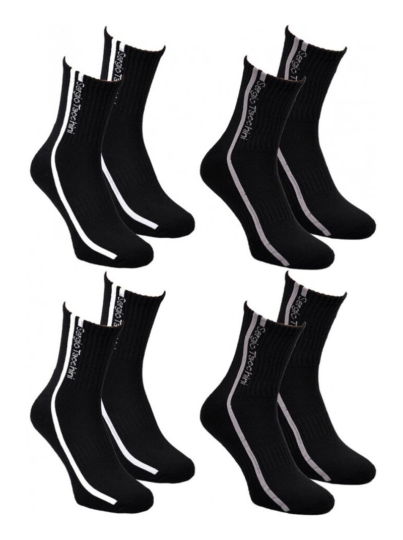 Meias QUARTER SERGIO TACCHINI Pack de 4 Pares Multicolorido - Kiabi