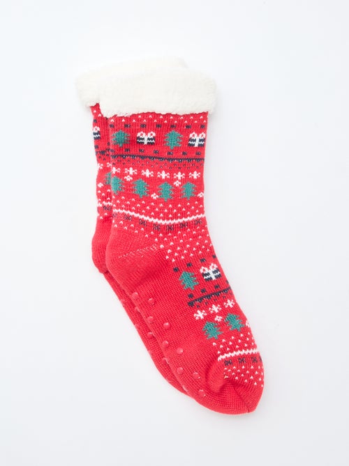 Meias quentes forradas antiderrapantes - Kiabi